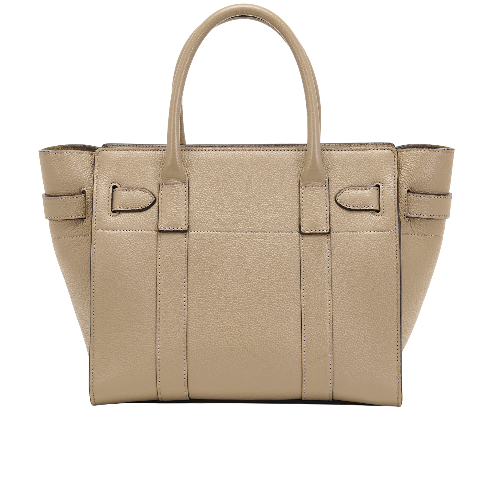 Small Zipped Bayswater, &pound;495, Handbags, Taupe, Leather, Back view